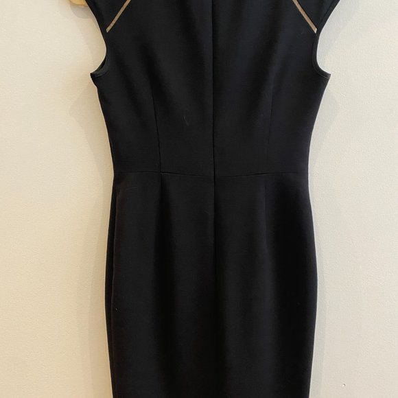 Escada Black Tank Dress with Mesh Detail - Picture 2 of 4